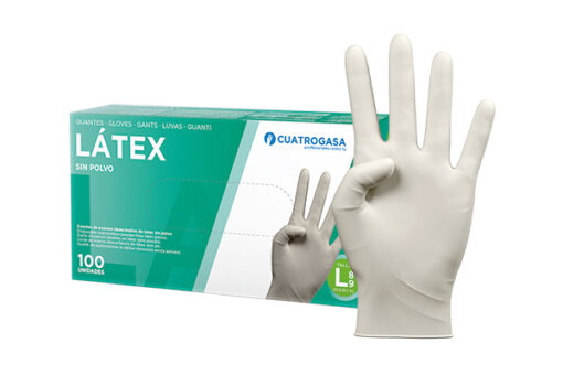 Guantes Látex Sin Polvo (100u.) - L